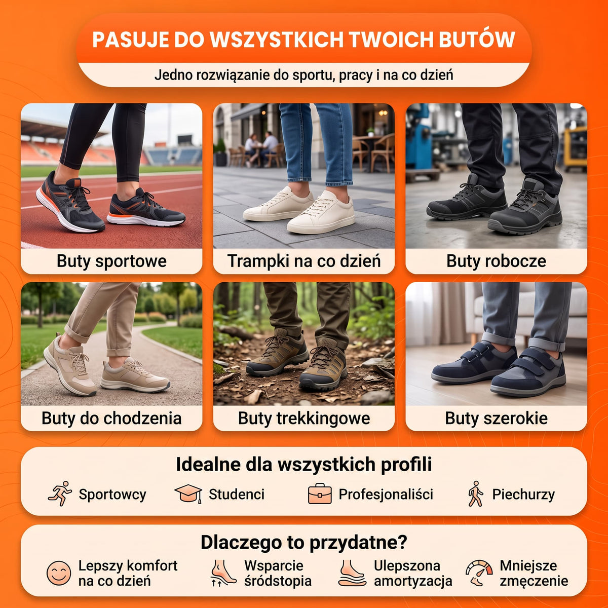Baroudok Wkładka ortopedyczna – wsparcie i komfort łuku stopy shoe insert